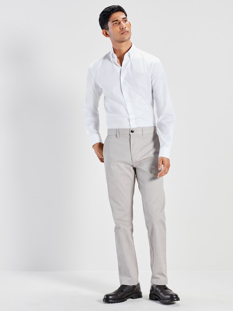 White Regular Fit Easy Care Oxford Shirt - Image 2 of 8