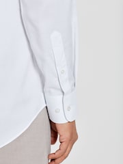 White Regular Fit Easy Care Oxford Shirt - Image 5 of 8