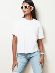 Pink/Green Stripe Jersey Poplin Mix Short Sleeve Shirt - Image 2 of 6