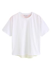 Pink/Green Stripe Jersey Poplin Mix Short Sleeve Shirt - Image 5 of 6