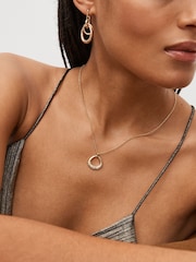 Gold Tone Open Teardrop Necklace - Image 1 of 4