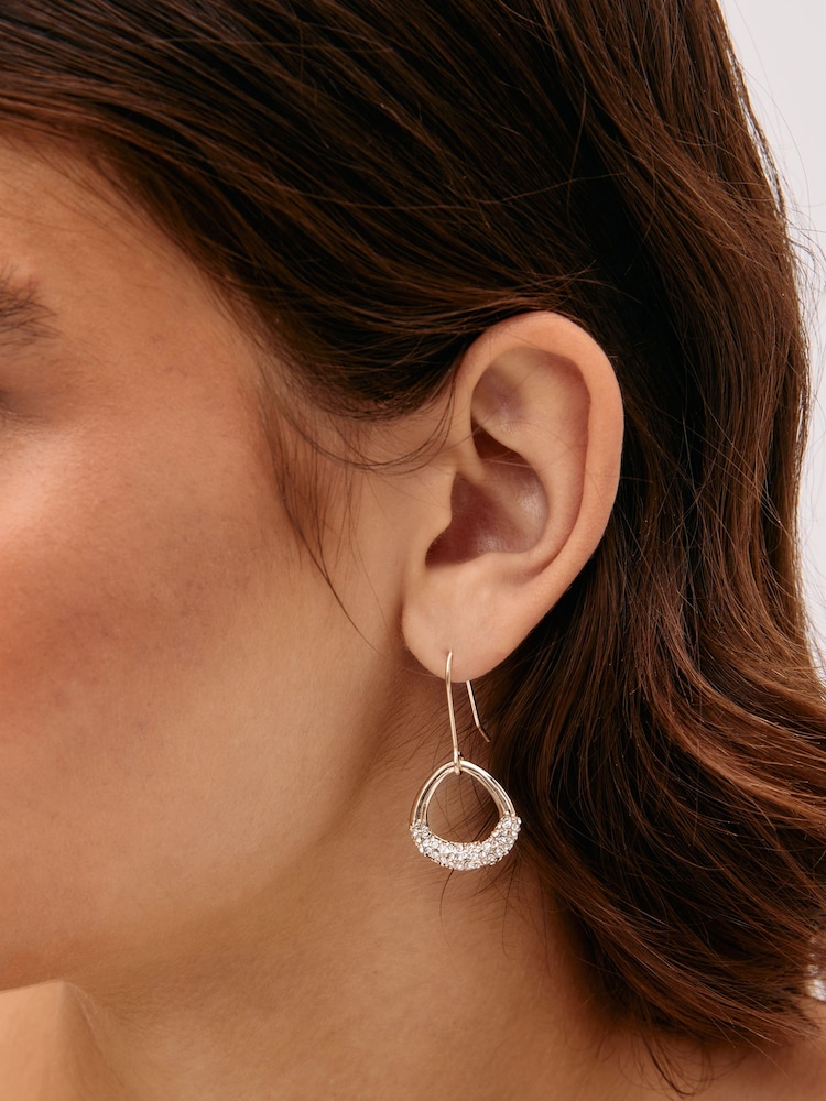 Gold Tone Open Teardrop Earrings - Image 1 of 3