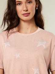 Pink Short Sleeve Washed Star T-Shirt - Image 1 of 1