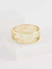 Gold Tone Filigree Bangle Bracelet - Image 2 of 3