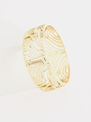 Gold Tone Filigree Bangle Bracelet - Image 3 of 3
