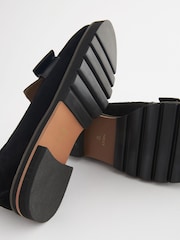 Black Forever Comfort® Leather Chunky Bow Loafers - Image 7 of 7