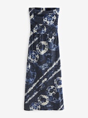 Marineblau - Trägerloses Midi-Sommerkleid aus 100 % Baumwolle - Bild 5 von 6
