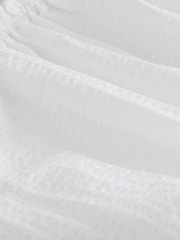 White 100% Cotton Bardot Puff Sleeve Blouse - Image 6 of 6