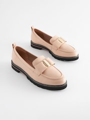 Nude Forever Comfort® Leather Chunky Bow Loafers - Image 3 of 8