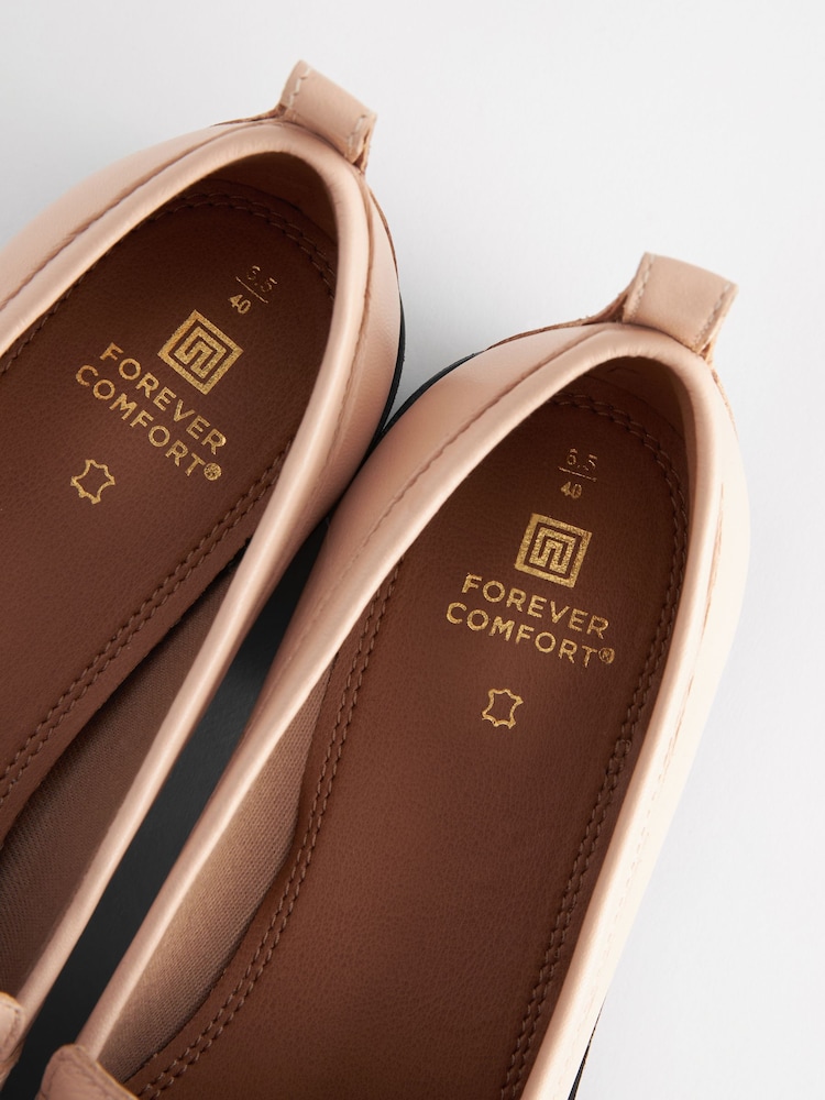 Nude Forever Comfort® Leather Chunky Bow Loafers - Image 6 of 8