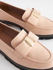 Nude Forever Comfort® Leather Chunky Bow Loafers - Image 7 of 8