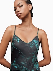 AllSaints Green Melody Zig Dress - Image 4 of 5