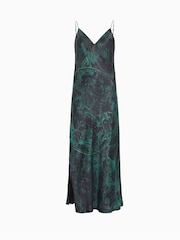 AllSaints Green Melody Zig Dress - Image 5 of 5