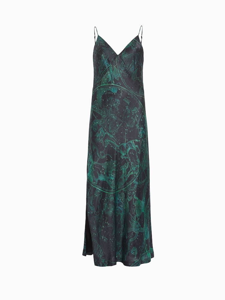 AllSaints Green Melody Zig Dress - Image 5 of 5