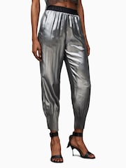 AllSaints Grey Nala Trousers - Image 1 of 7