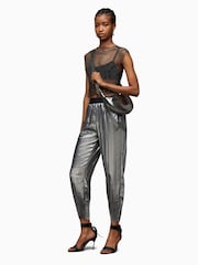 AllSaints Grey Nala Trousers - Image 3 of 7