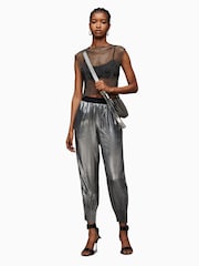 AllSaints Grey Nala Trousers - Image 4 of 7