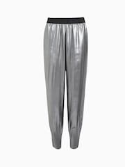 AllSaints Grey Nala Trousers - Image 7 of 7