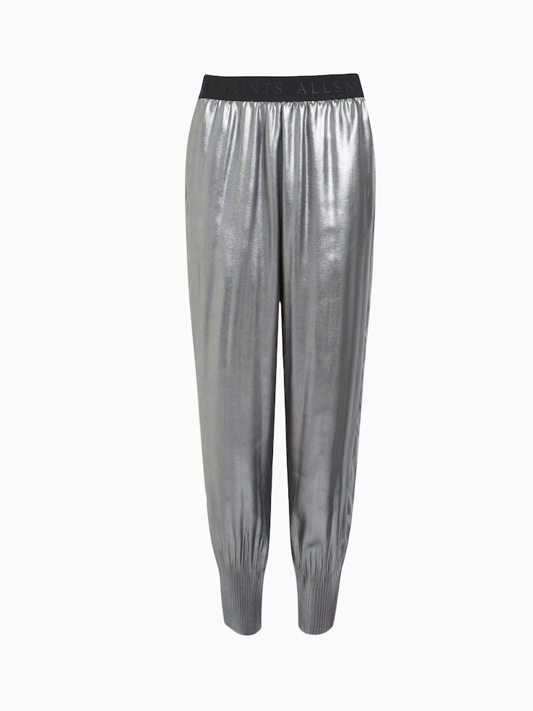 AllSaints Grey Nala Trousers - Image 7 of 7