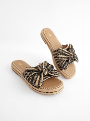 Black Bow Flatform Espadrille Sandals - Image 5 of 9