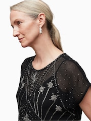 AllSaints Black Embroidered Etta Dress - Image 4 of 6