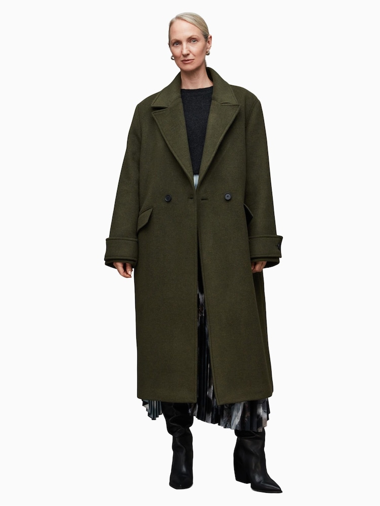AllSaints Green Mabel Coat - Image 1 of 8