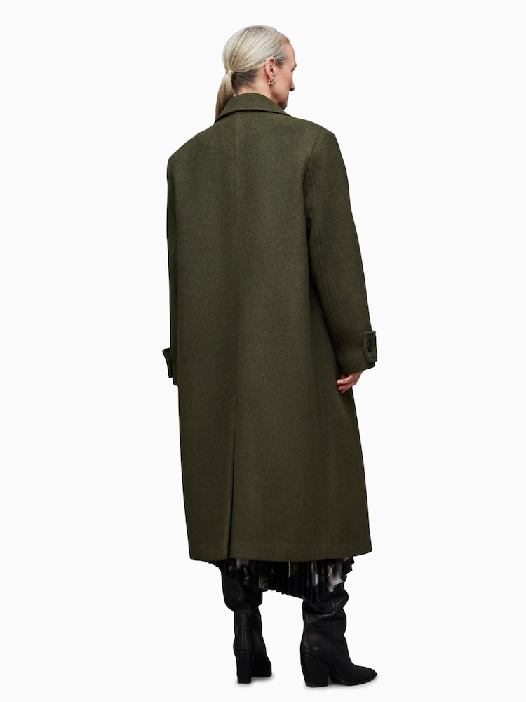 AllSaints Green Mabel Coat - Image 2 of 8