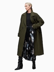 AllSaints Green Mabel Coat - Image 4 of 8