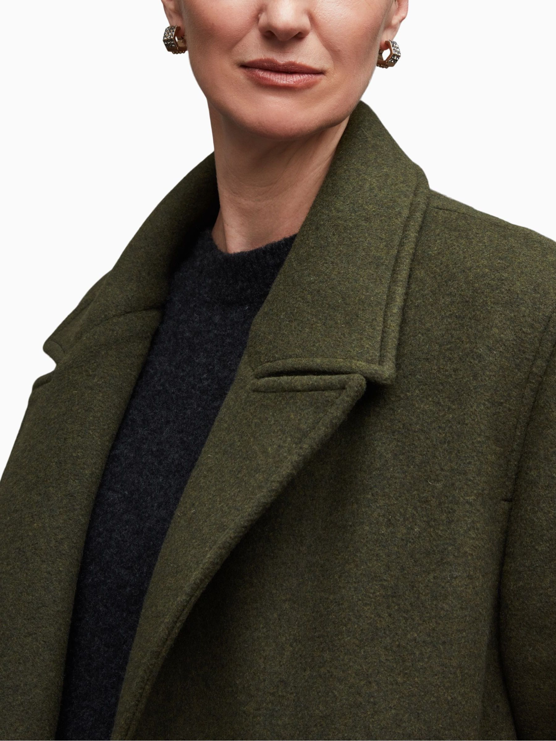 Buy AllSaints Green Mabel Coat from Next Luxembourg