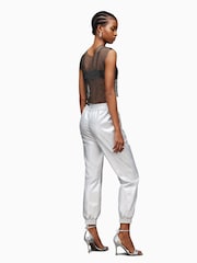 AllSaints Silver Yara Coated Joggers - Image 2 of 7
