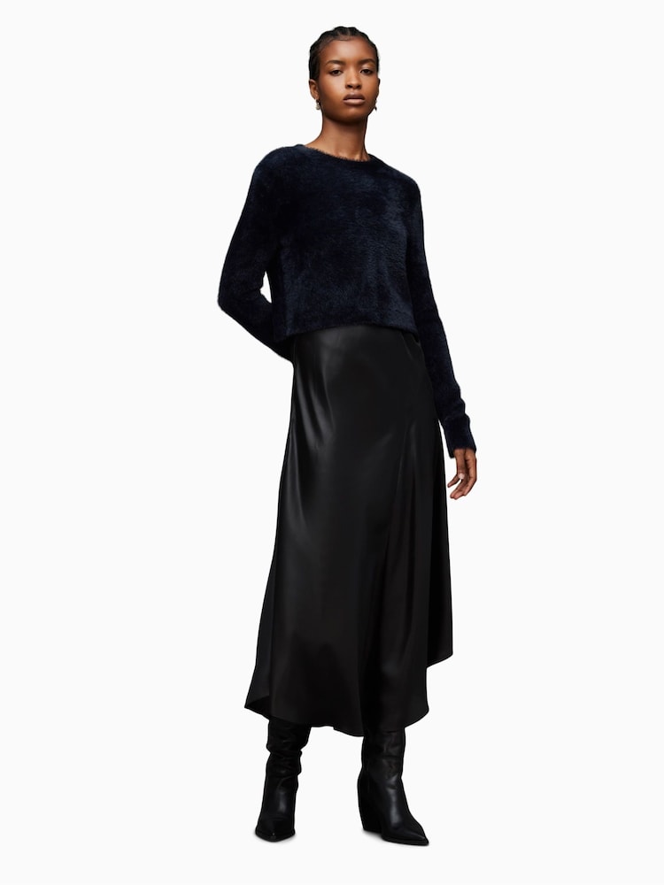 AllSaints Black Megan Dress - Image 1 of 8