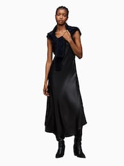 AllSaints Black Megan Dress - Image 5 of 8