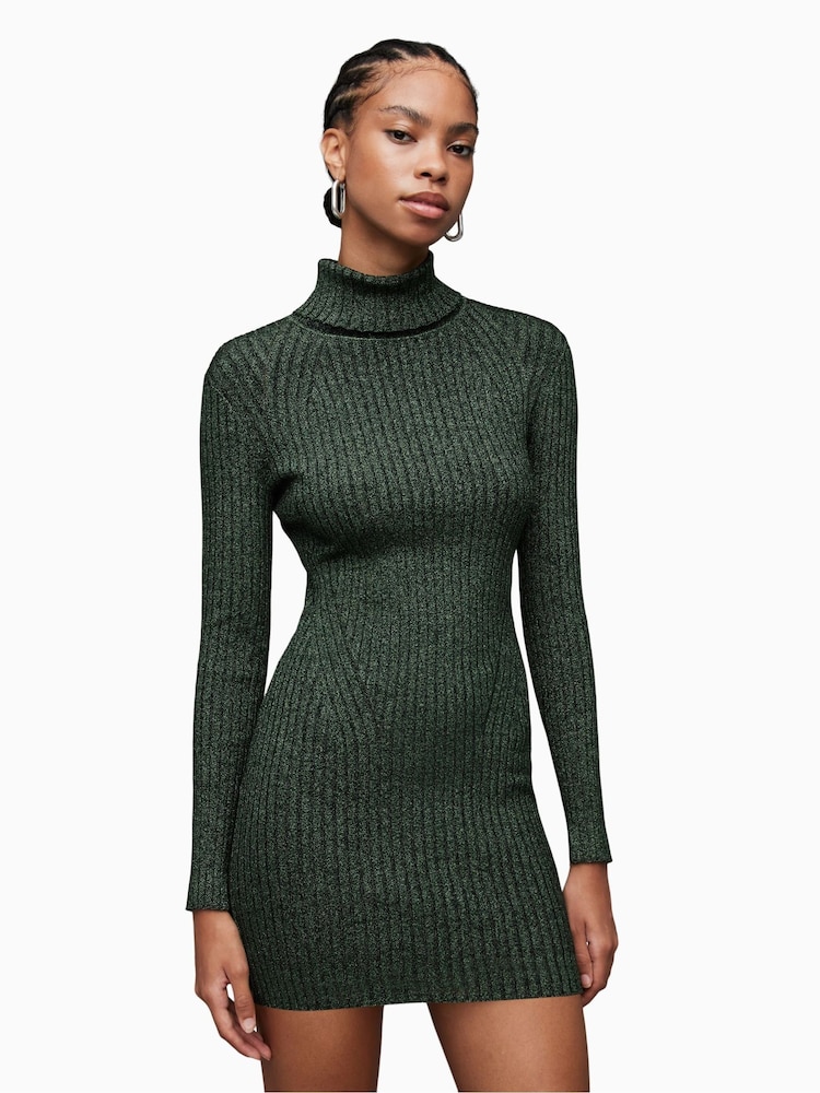 AllSaints Green Juliette Dress - Image 1 of 7