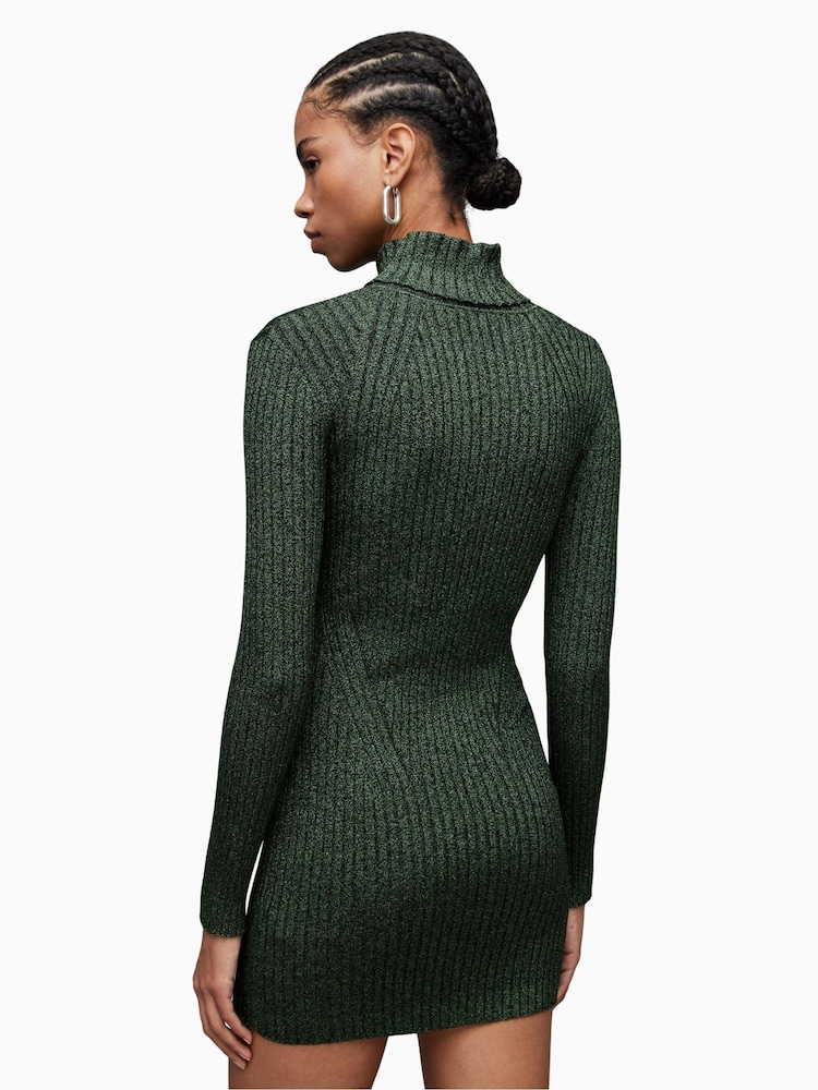 AllSaints Green Juliette Dress - Image 2 of 7