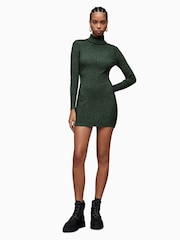 AllSaints Green Juliette Dress - Image 3 of 7