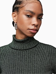 AllSaints Green Juliette Dress - Image 6 of 7