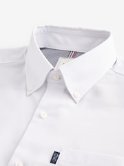 White Slim Fit Button Down Easy Iron Oxford Shirt - Image 6 of 8