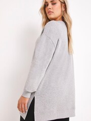 Simply Be Grey Core Split Hem Tunic - Image 2 of 3