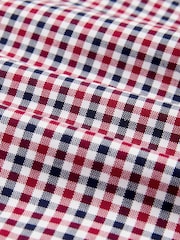 rouge carreau vichy - Standard - Chemise Oxford Easy Iron boutonnée à manches courtes - Image 7 de 8