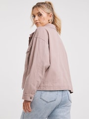 Simply Be Blush Pink Relaxed Utility Jacket - Image 2 of 4