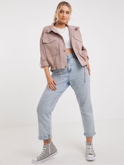 Simply Be Blush Pink Relaxed Utility Jacket - Image 3 of 4