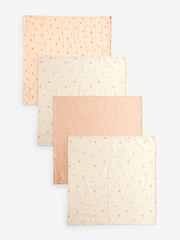 nevtralne barve Ditsy Natisnjeno - dojenček Muslins 100% Cotton Cloths 4 komplet - Slika 1 iz 10