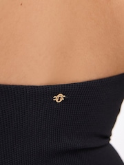 Black Textured Maternity Scoop Swimsuit - Image 5 of 6