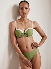 Mint Velvet Olive Green High Leg Bikini Briefs - Image 2 of 7