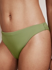 Mint Velvet Olive Green High Leg Bikini Briefs - Image 3 of 7