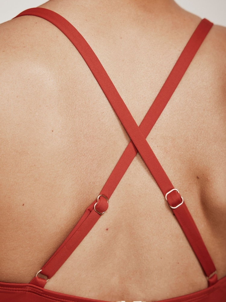 Mint Velvet Rust Orange Underwired Triangle Bikini - Image 2 of 9