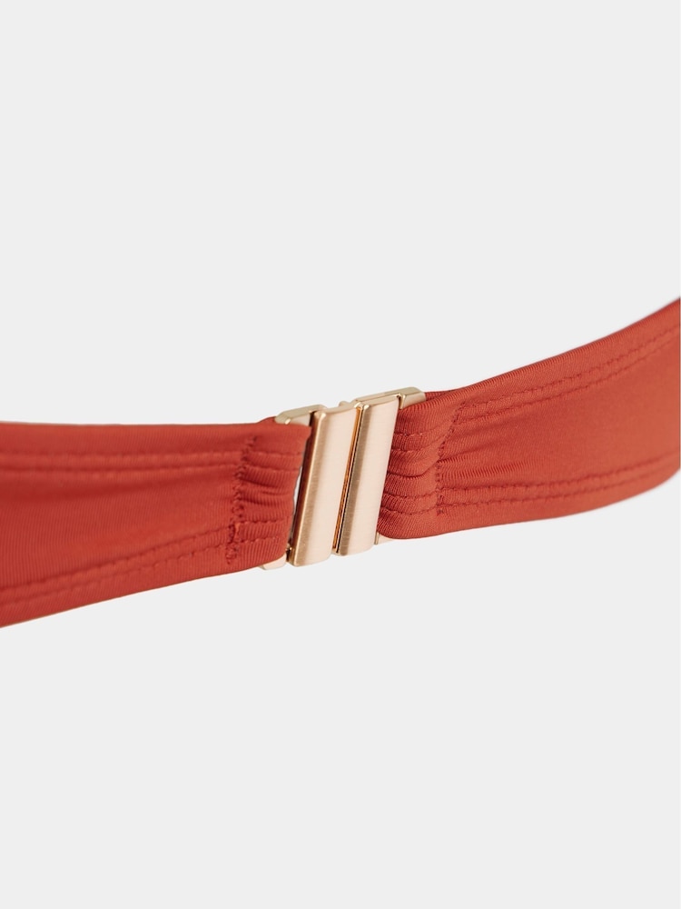 Mint Velvet Rust Orange Underwired Triangle Bikini - Image 9 of 9