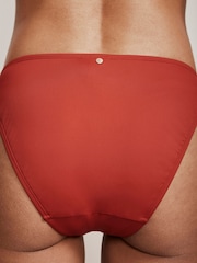 Mint Velvet Rust Orange High Leg Bikini Briefs - Image 4 of 5