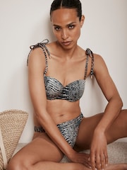 Mint Velvet Snake Underwired Cupped Bikini Top - Image 2 of 8