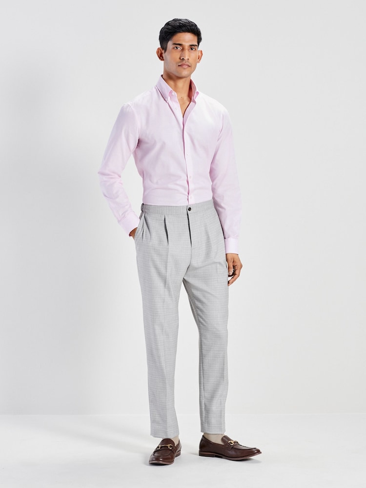 Light Pink Slim Fit Easy Care Oxford Shirt - Image 2 of 8